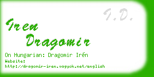 iren dragomir business card